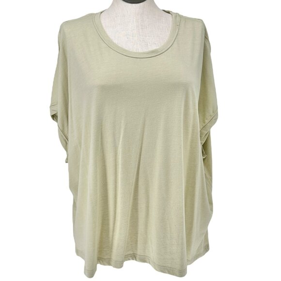 Palo Alto Back Seam Top Womens 3X Sage Green By 78 & Sunny SS Loose Fit - Picture 1 of 10